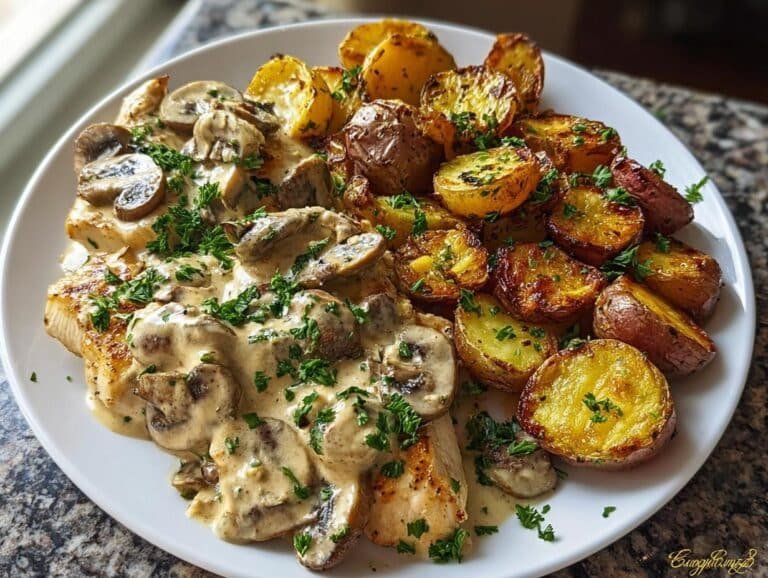 Creamy Mushroom Chicken Alfredo