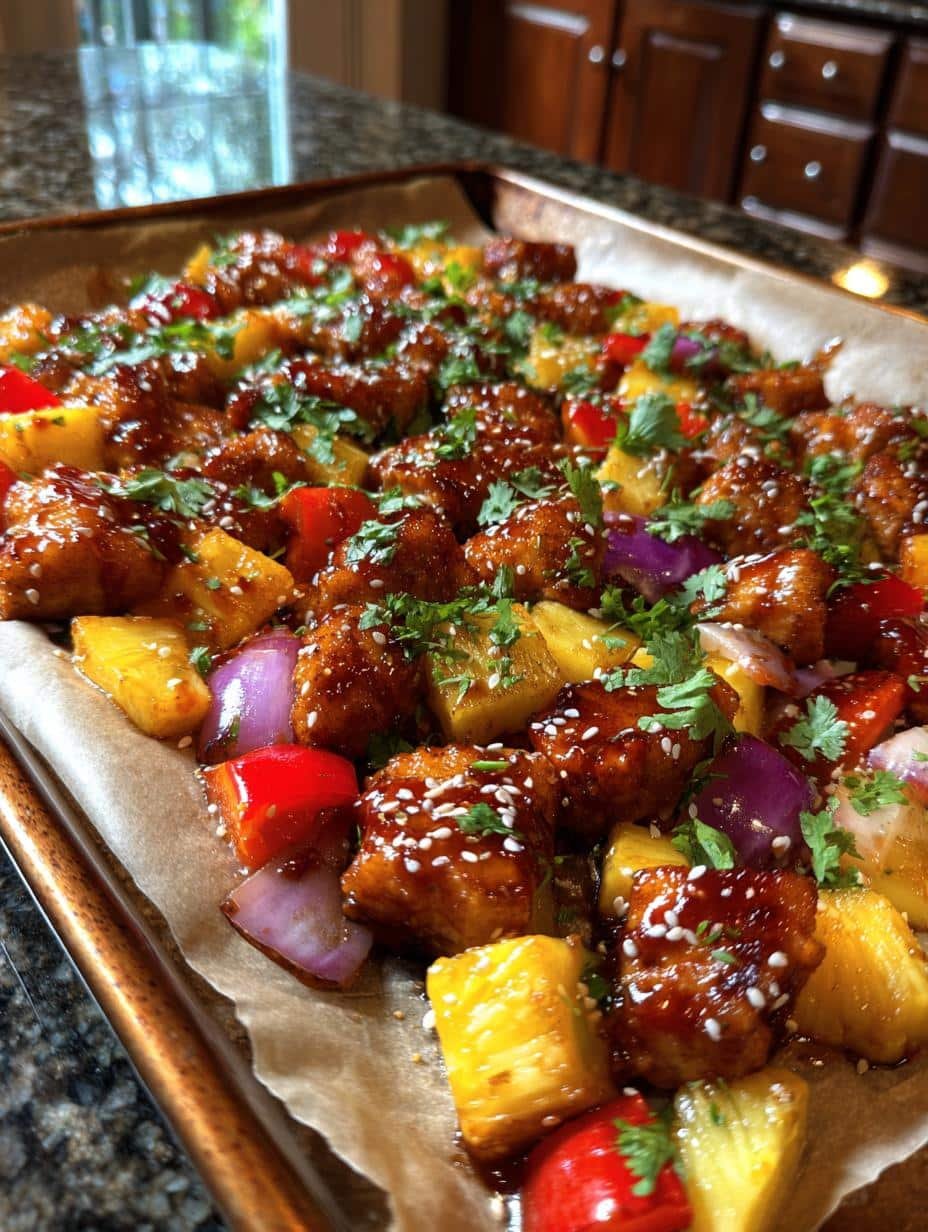 Hawaiian Chicken Sheet Pan Meal - detail 1
