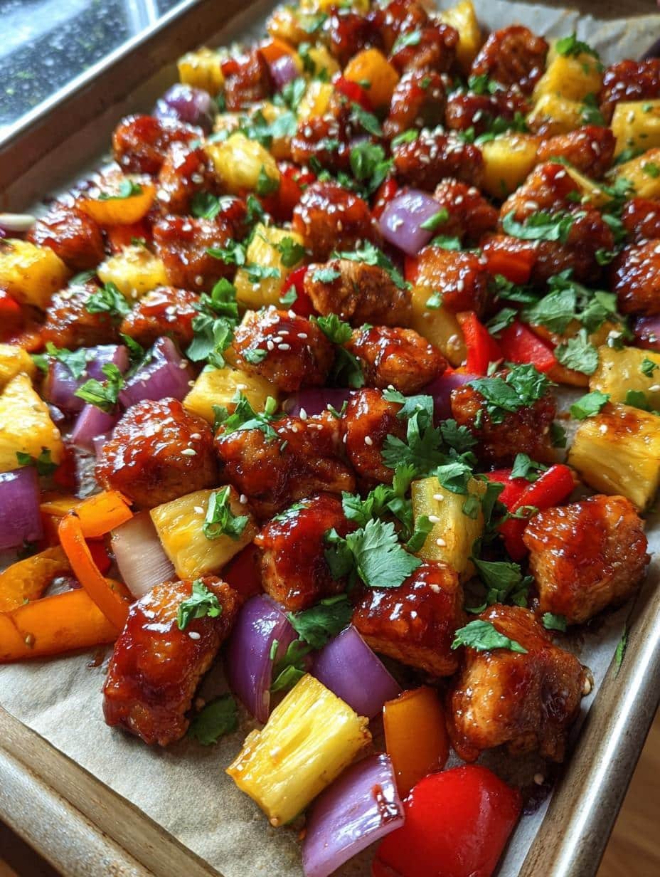 Hawaiian Chicken Sheet Pan Meal - detail 2
