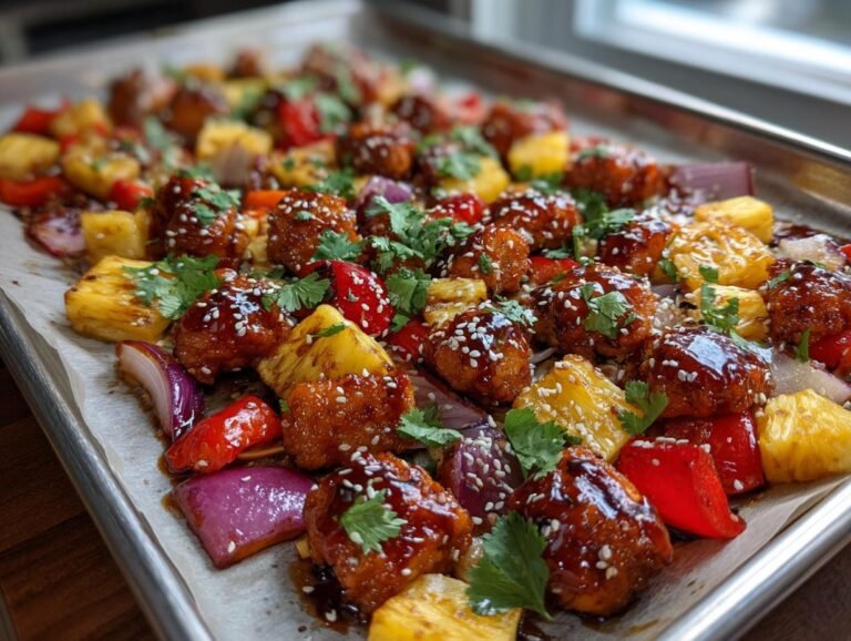 Hawaiian Chicken Sheet Pan Meal