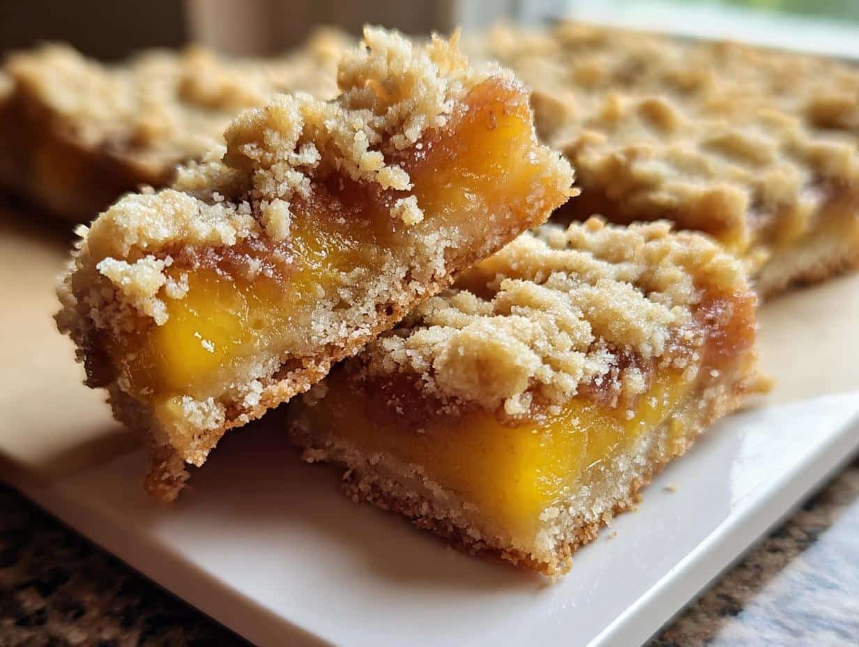 Heavenly Summer Peach Bars