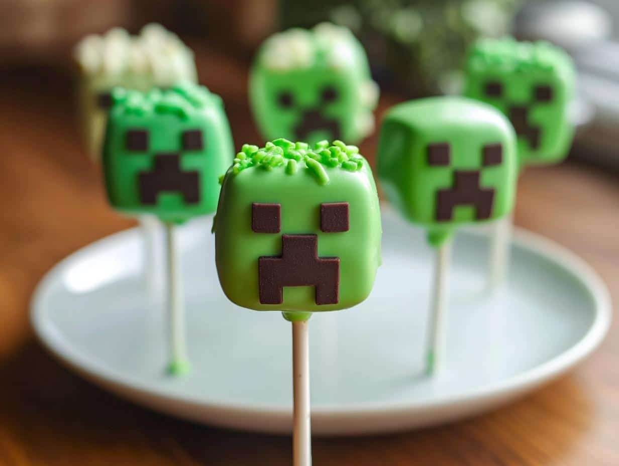Minecraft Cake Pops
