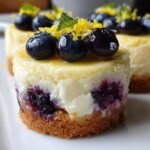 Mini Lemon Blueberry Cheesecakes
