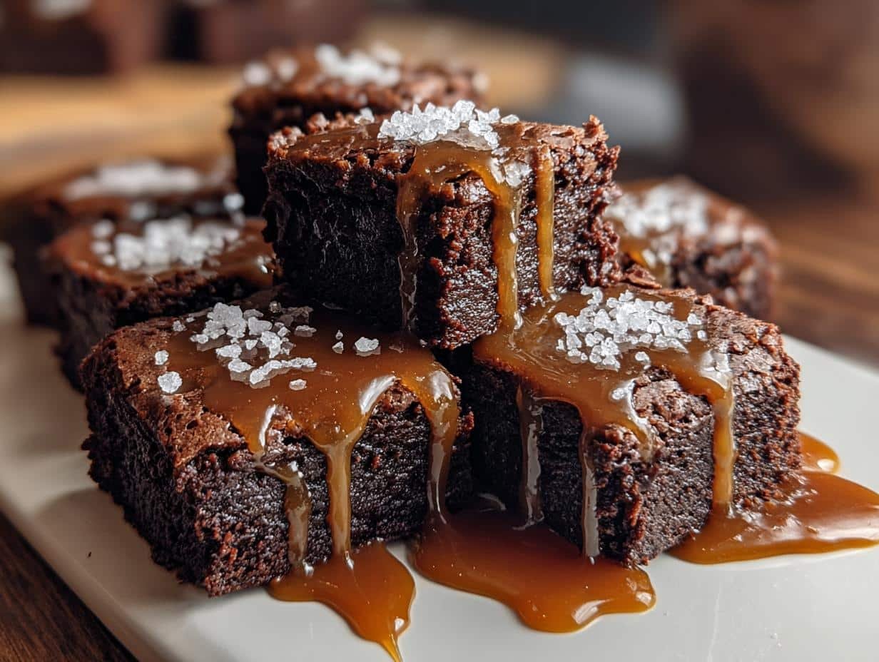 Salted Caramel Brownie Bites