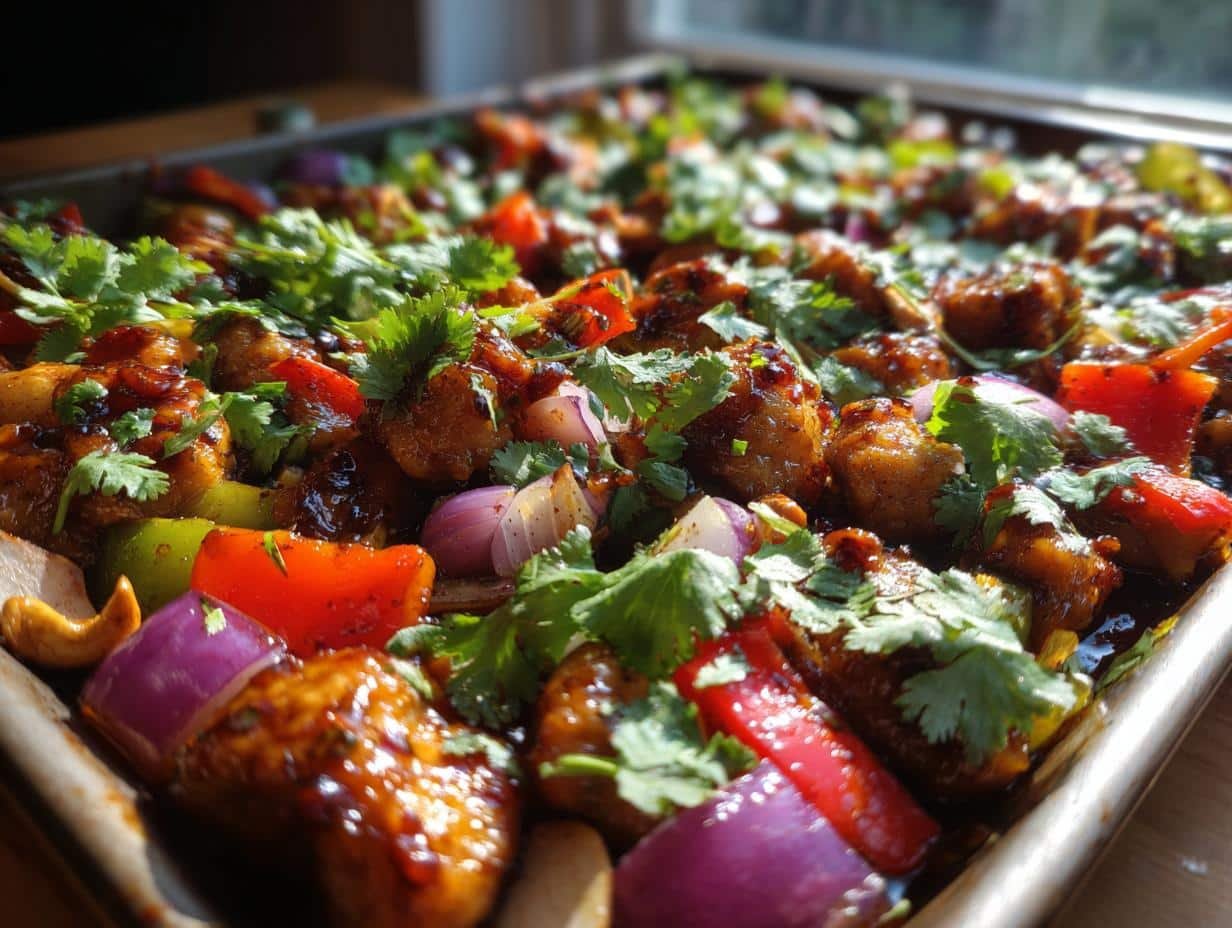 Sheet Pan Cashew Chicken