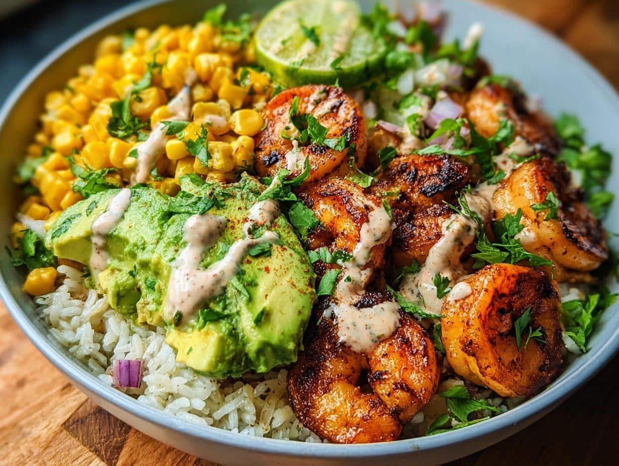 Tasty 1 Shrimp Grilled Bowl Avocado - Grilled Shrimp Bowl Avocado - main visual representation