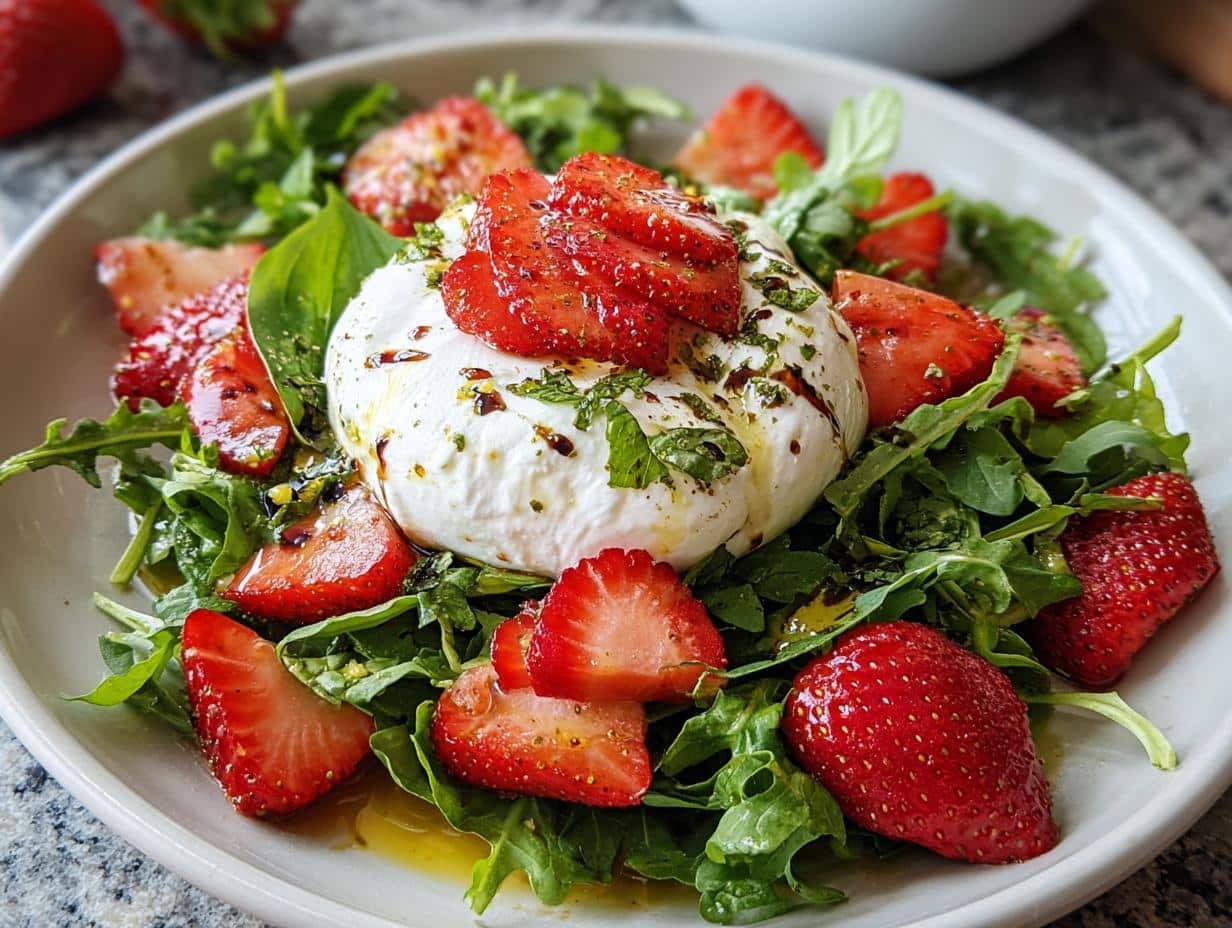 Strawberry Burrata Salad: 10 Minute Magic - Strawberry Burrata Salad - main visual representation