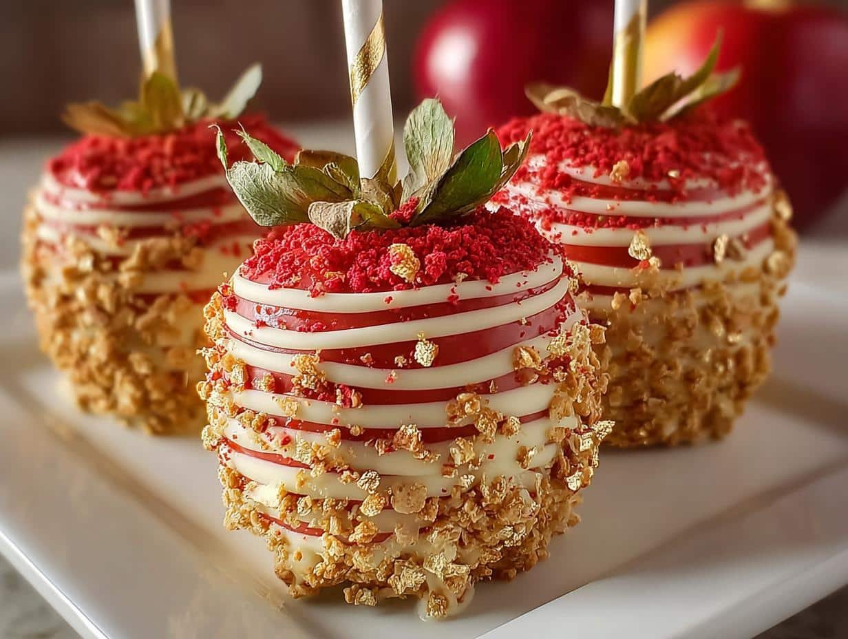 Strawberry Shortcake Candy Apples: Easy Treat - Strawberry Shortcake Candy Apples - additional detail