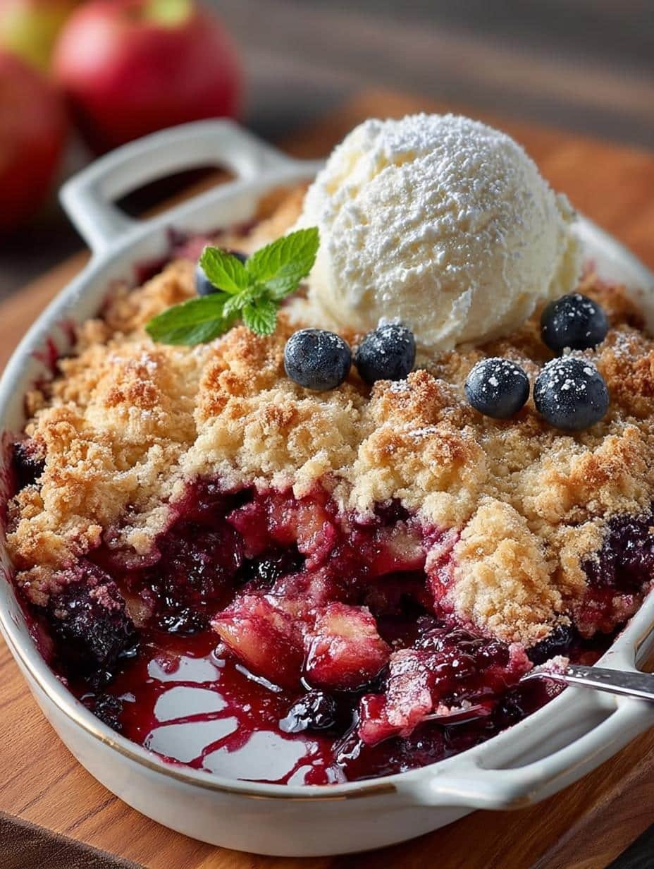 Apple Boysenberry Cobbler