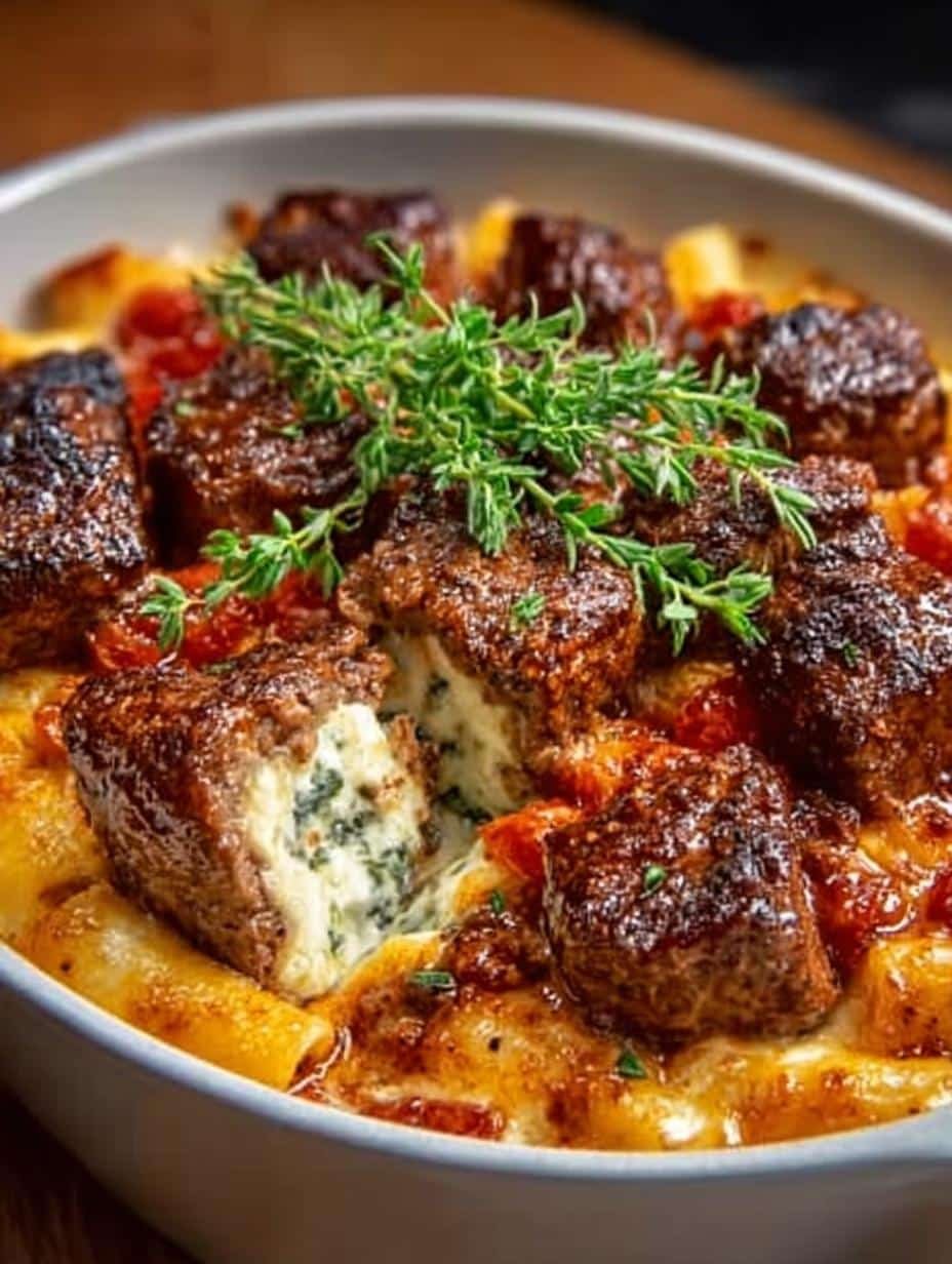 Cajun Steak Tips Cheesy