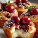 Cherry Cheesecake Crescent Muffins