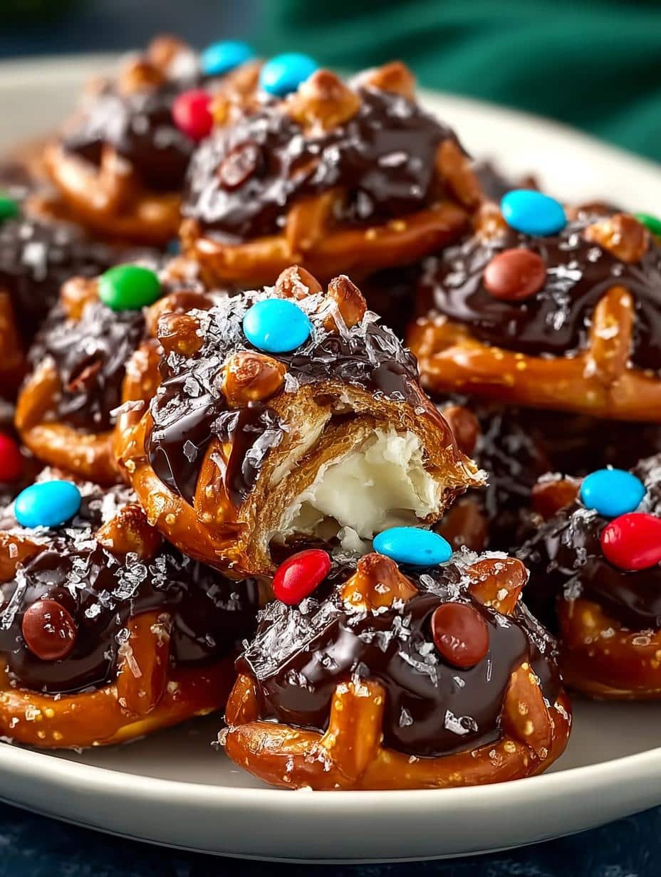 Christmas Rolo Pretzel Bites