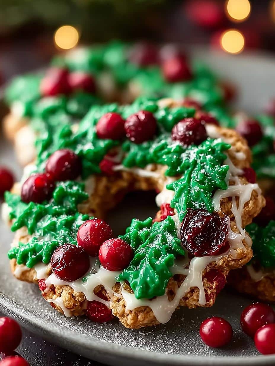 Christmas Wreath Cookies