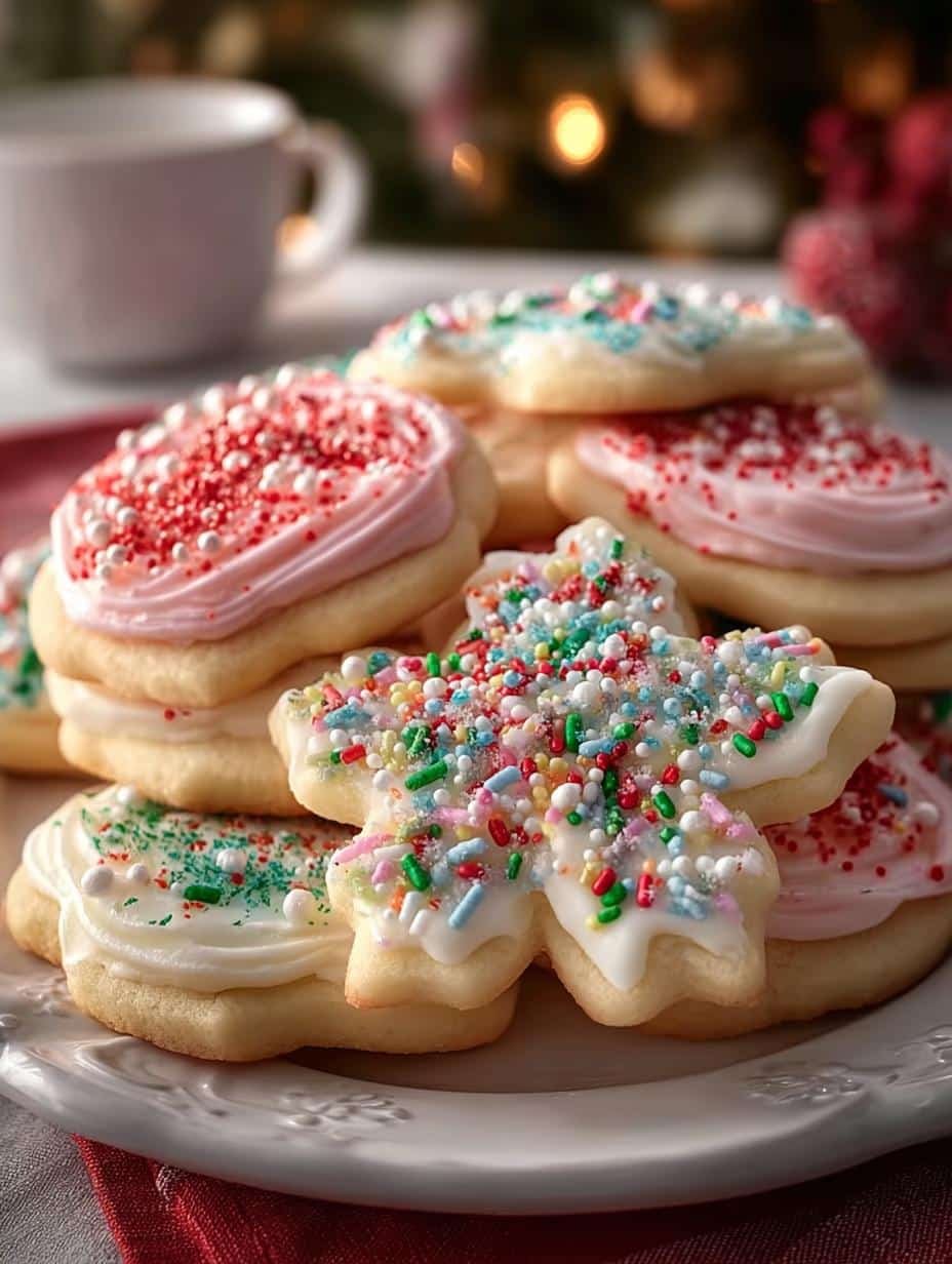 Pillowy Christmas Sugar Cookies