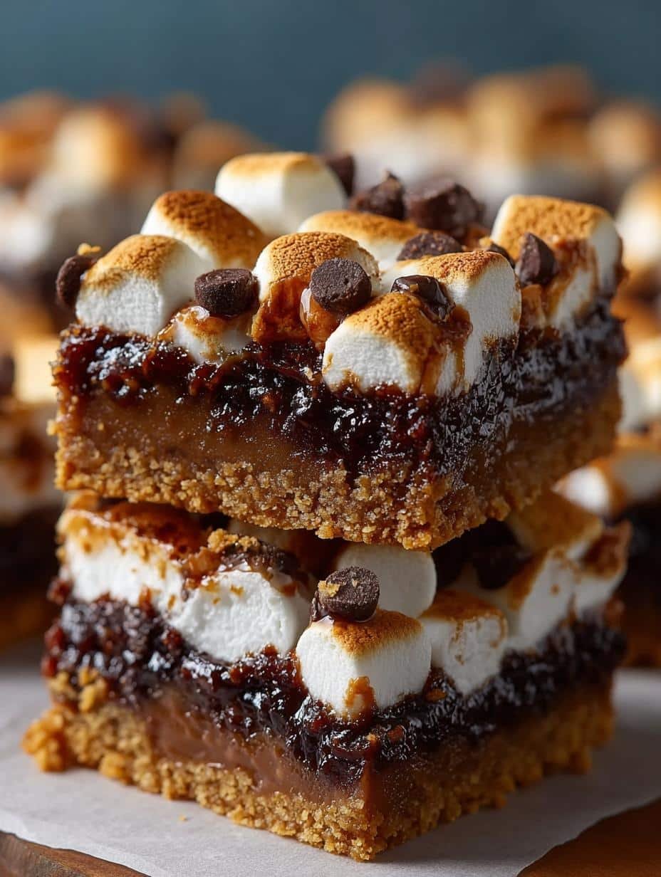 Smores Gingerbread Cookie Bars