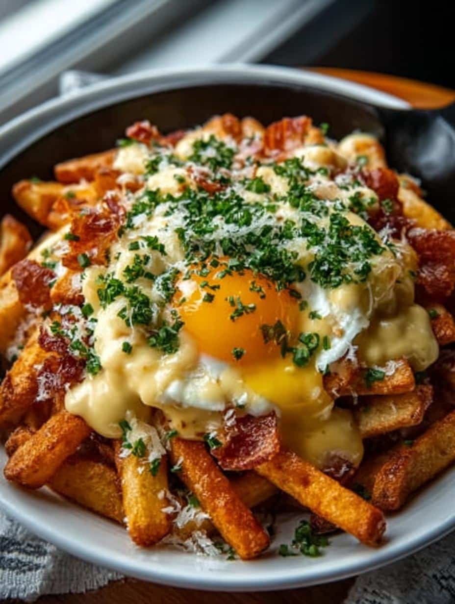 Breakfast Poutine with Hollandaise