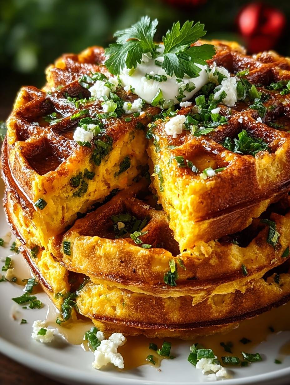 Cheddar Jalapeno Cornbread Waffles