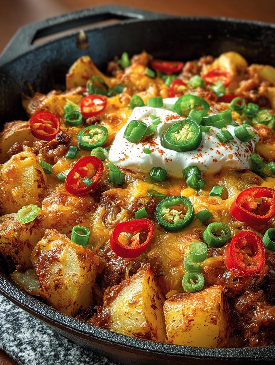 Chili Cheese Potato Skillet
