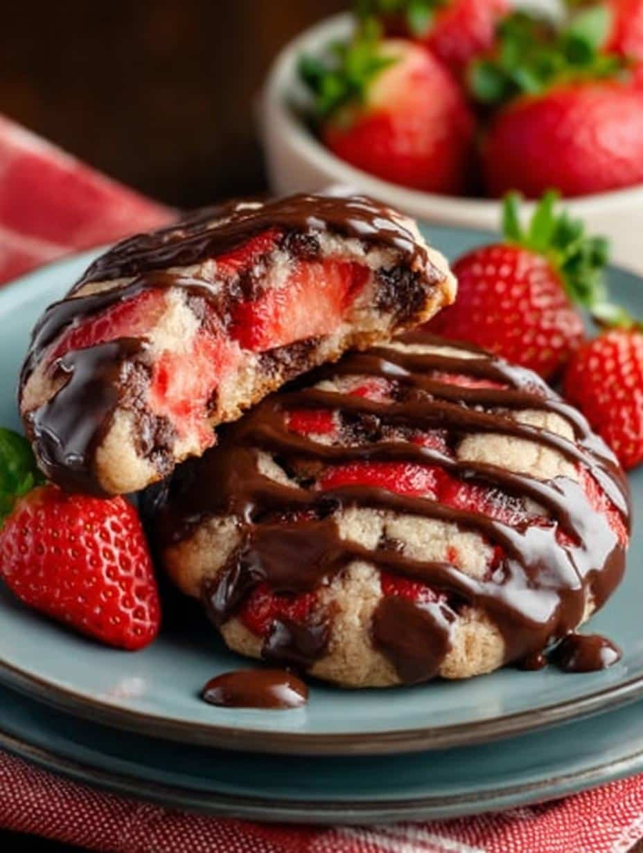 Chocolate Covered Strawberry Cookies