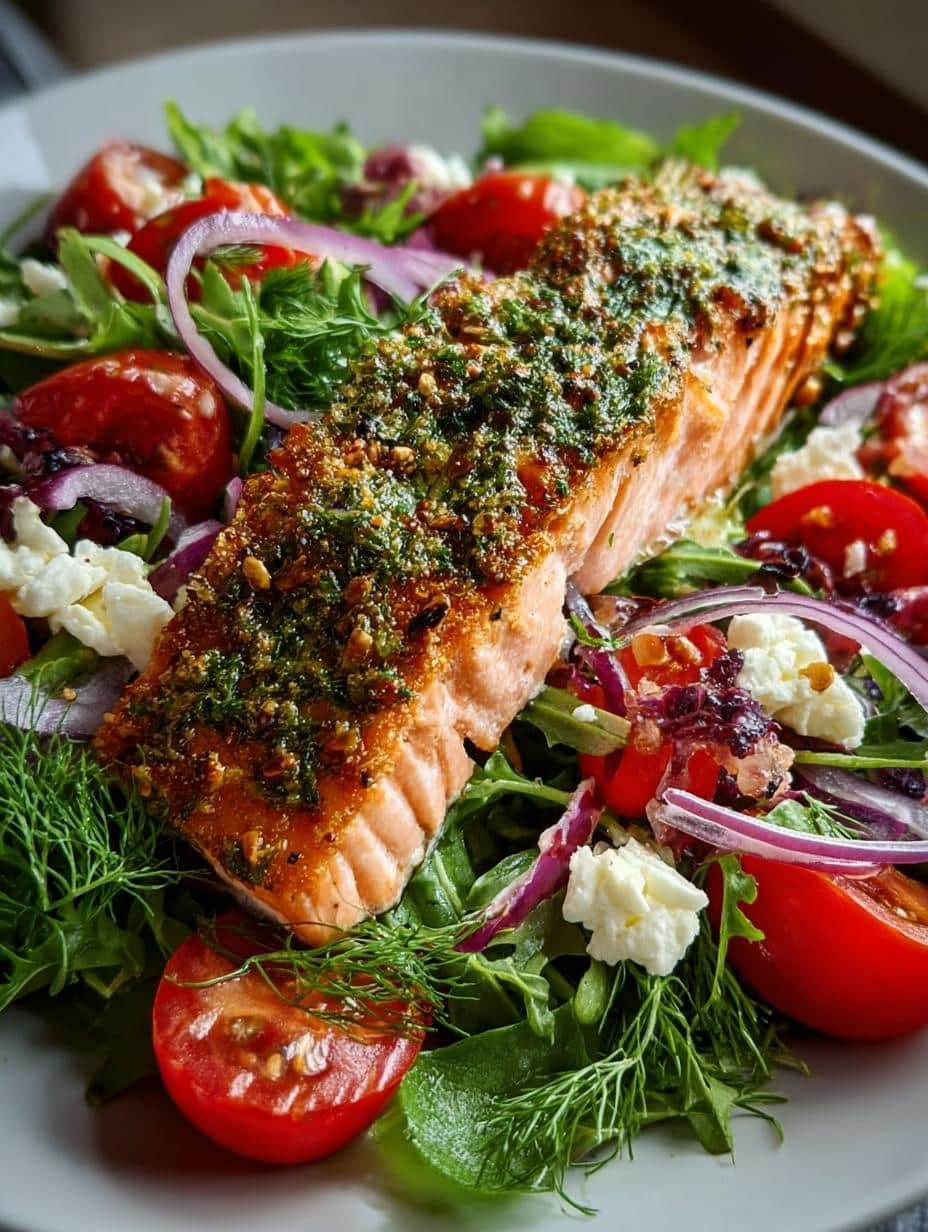 Herb Crusted Salmon Salad: A Healthy Delight for You - Herb Crusted Salmon Salad - additional detail