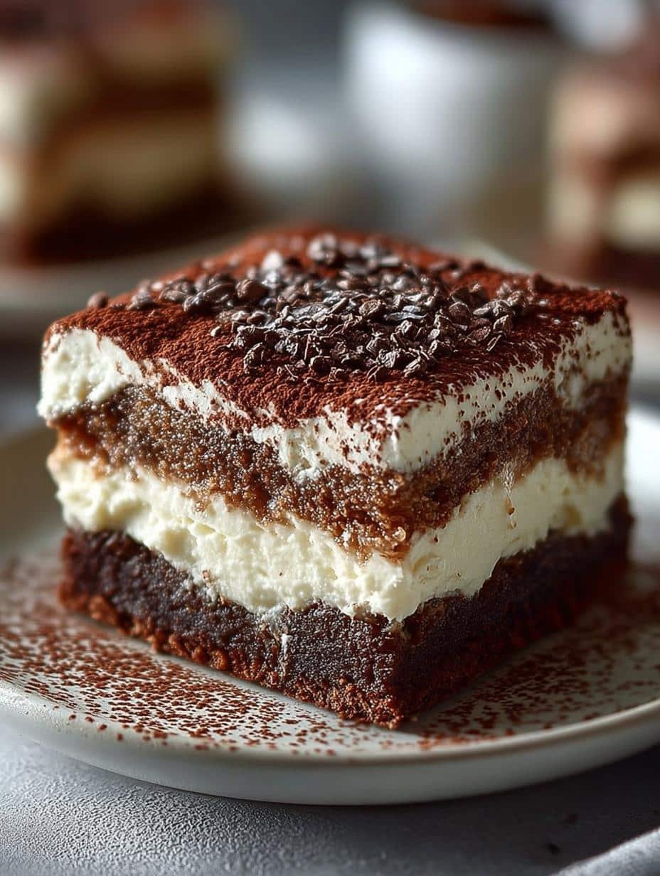 Irresistible Tiramisu Brownies with