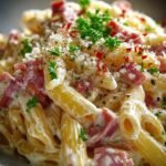 Leftover Ham Creamy Pasta