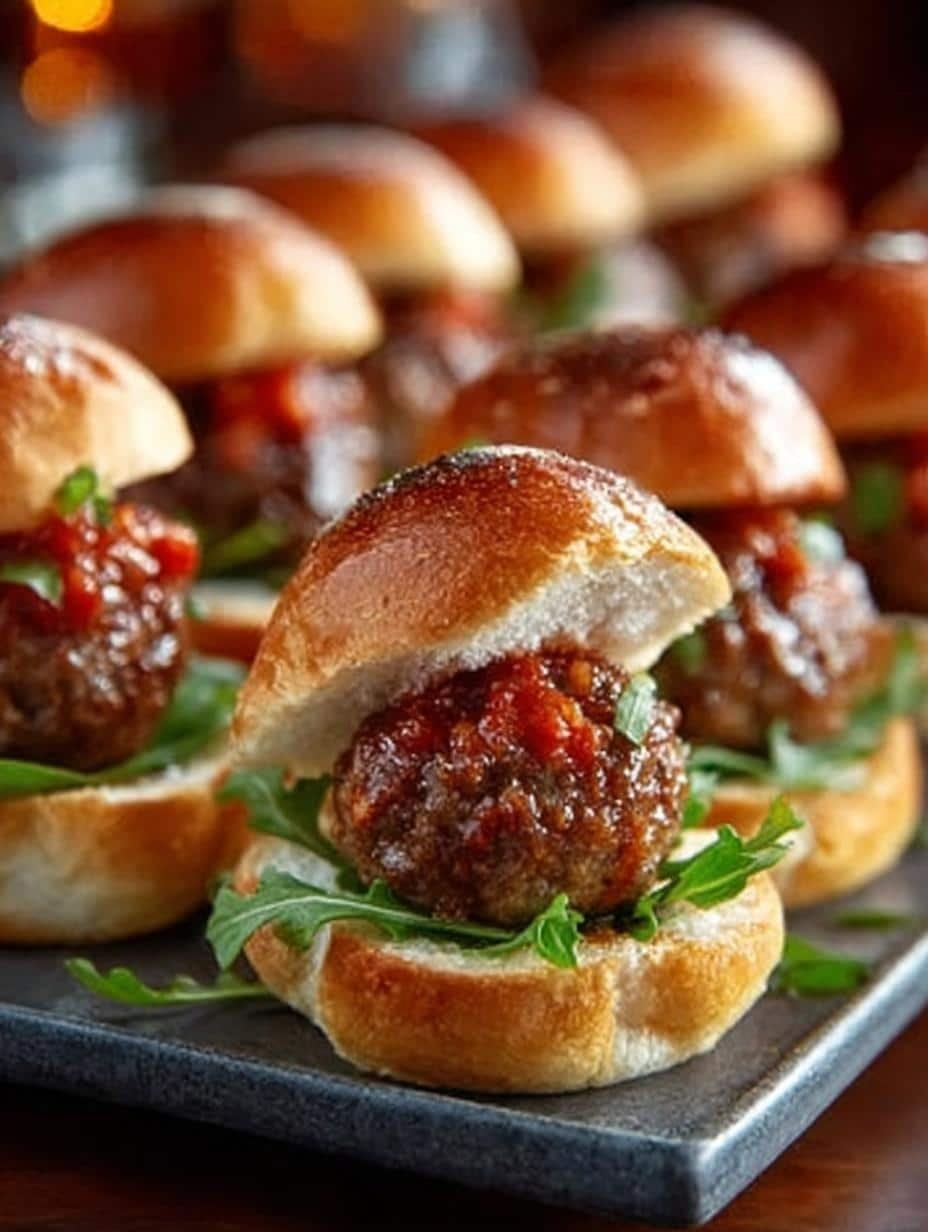 Mini Meatball Sliders For