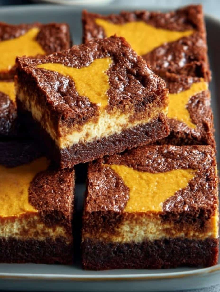 Incredible Pumpkin Cheesecake Brownies Recipe for Fall - Pumpkin Cheesecake Brownies Incredible - additional detail