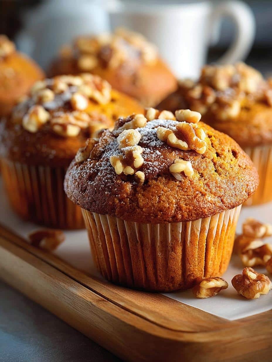 Soft Pumpkin Walnut Muffins: 24 Irresistible Bites - Pumpkin Walnut Muffins - additional detail