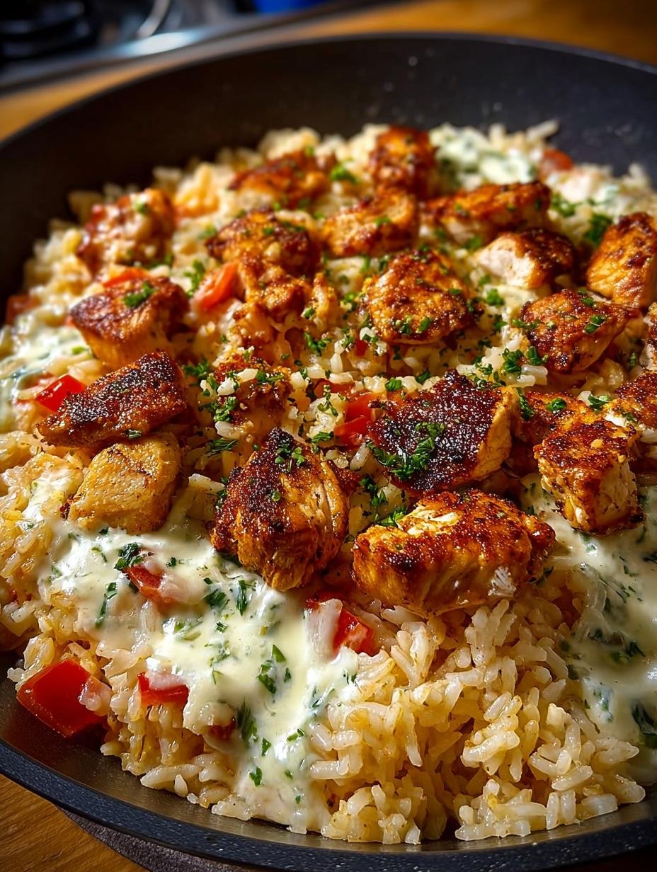 Queso Chicken Rice Skillet