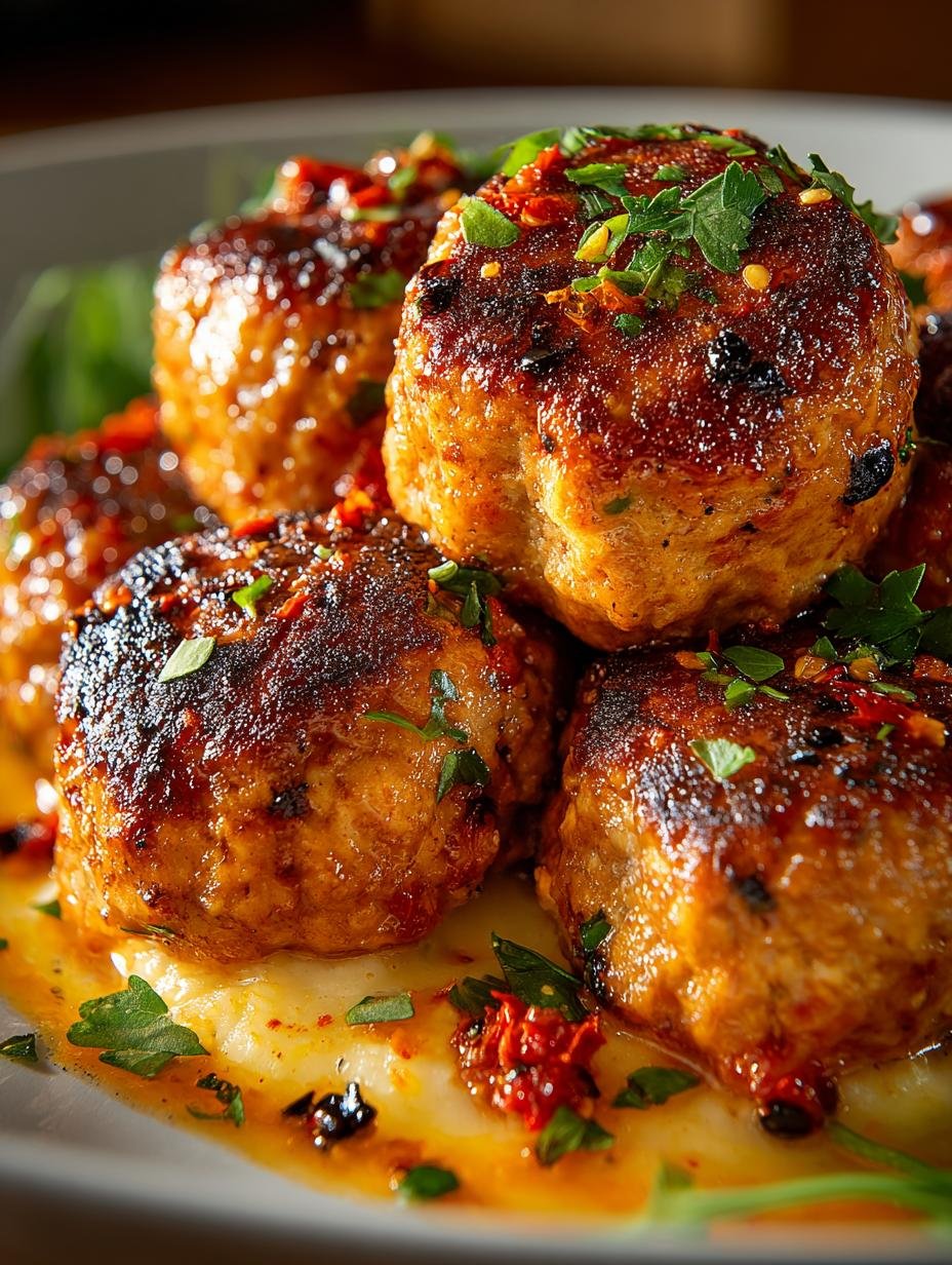 Delicious Spicy Chicken Meatballs with a Kick - Spicy Chicken Meatballs - additional detail