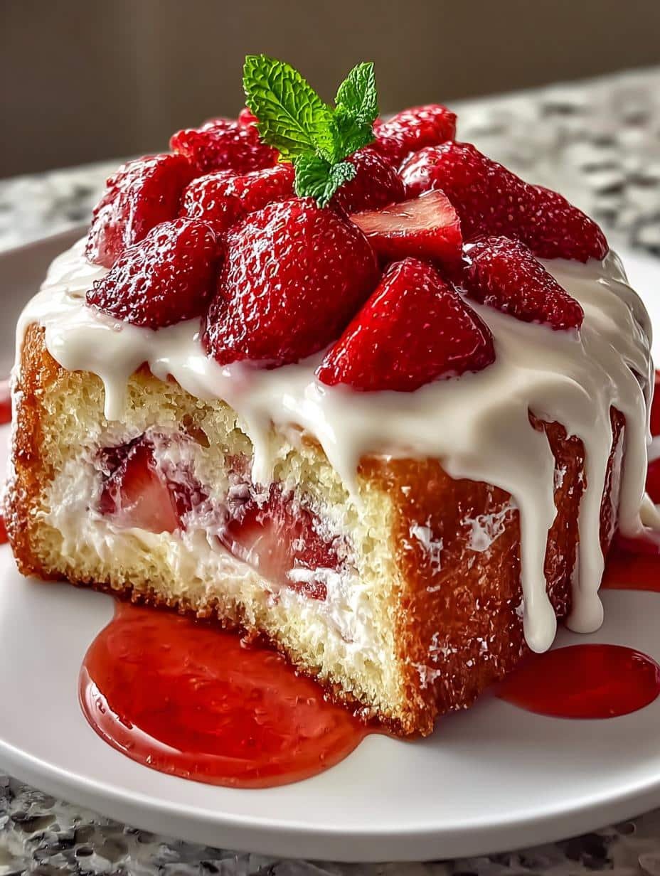 Delicious Strawberry Cream Cheese Pound Cake Recipe - Strawberry Cream Cheese Pound - main visual representation