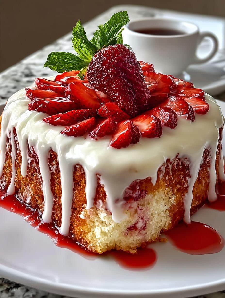 Strawberry Cream Cheese Pound