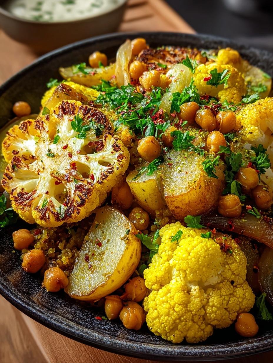 Turmeric Cauliflower Chickpea Potatoes
