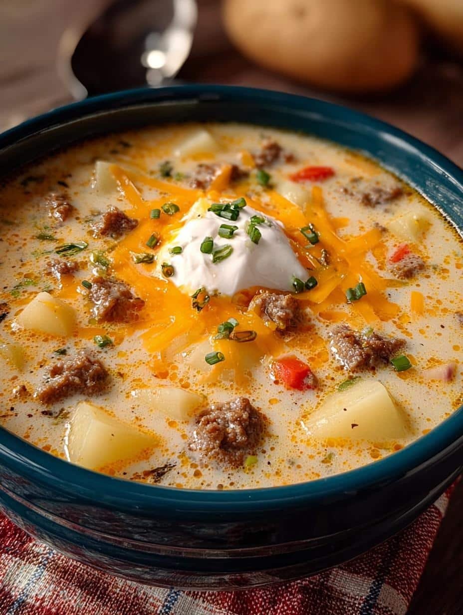 Cheeseburger Soup: 5 Comforting Reasons to Love It - Cheeseburger Soup - additional detail