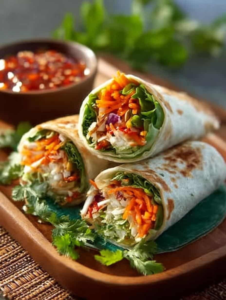 Delicious Crunchy Veggie Banh Wrap Recipe You’ll Love - Crunchy Veggie Banh Wrap - additional detail