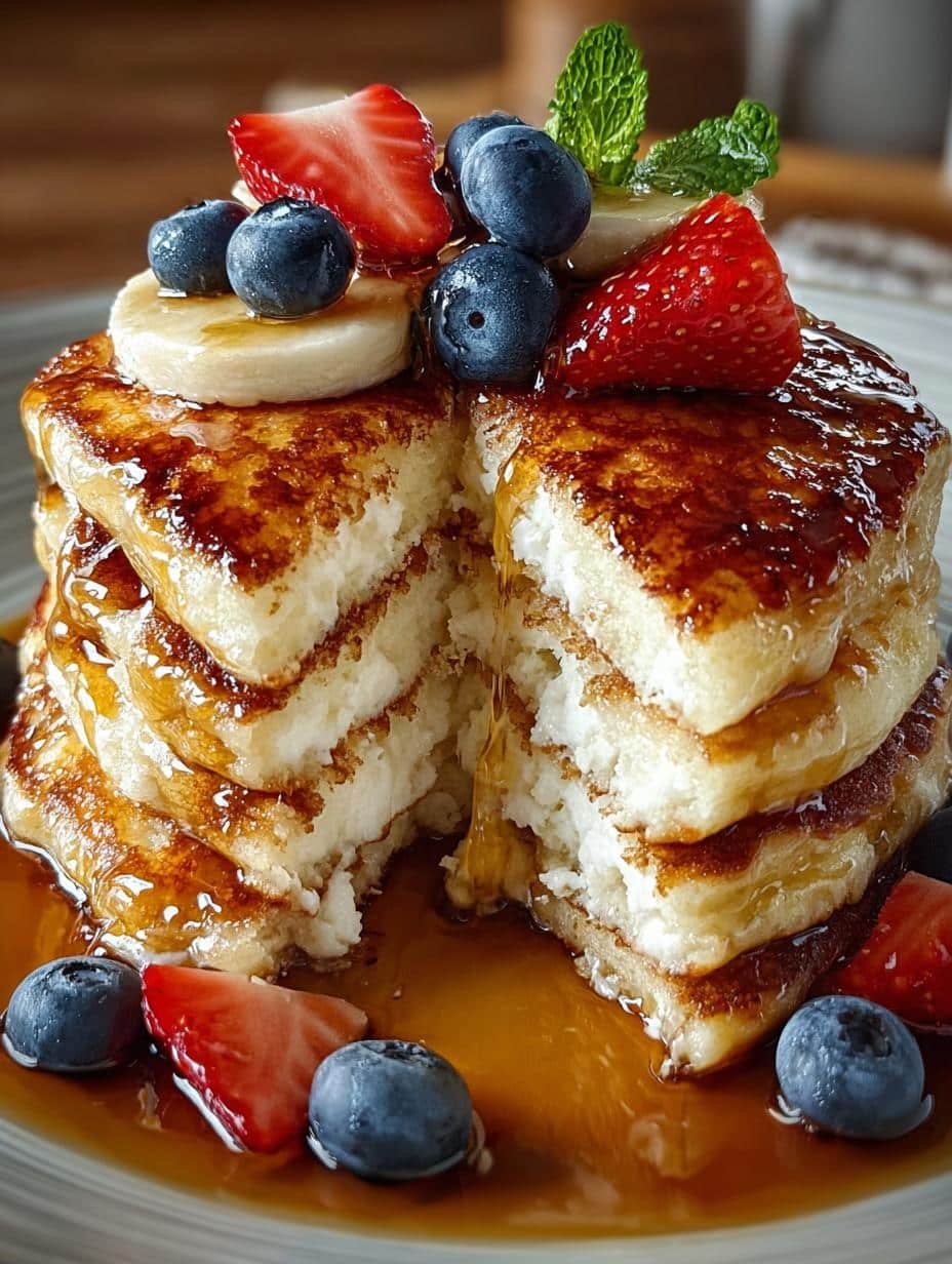 Fluffy Cottage Cheese Pancakes