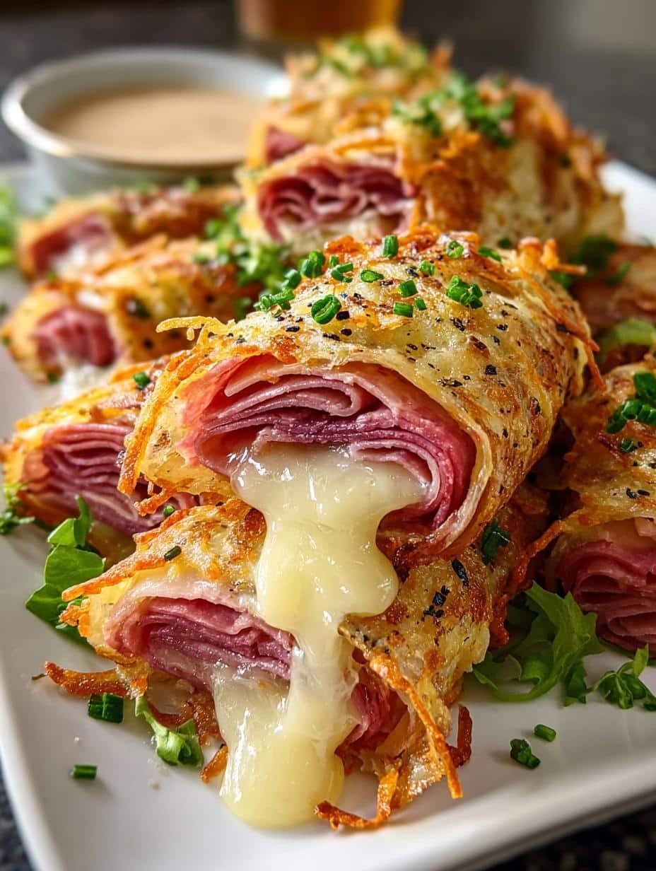 Keto Crispy Reuben Roll