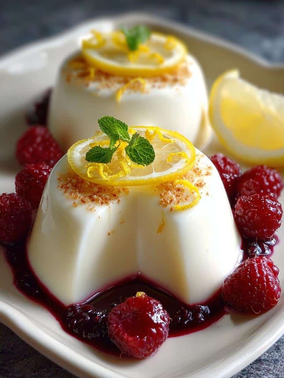 Pear Lemon Panna Cotta
