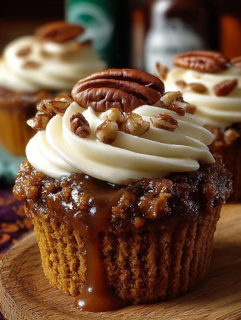 Pecan Pie Pumpkin Cupcakes