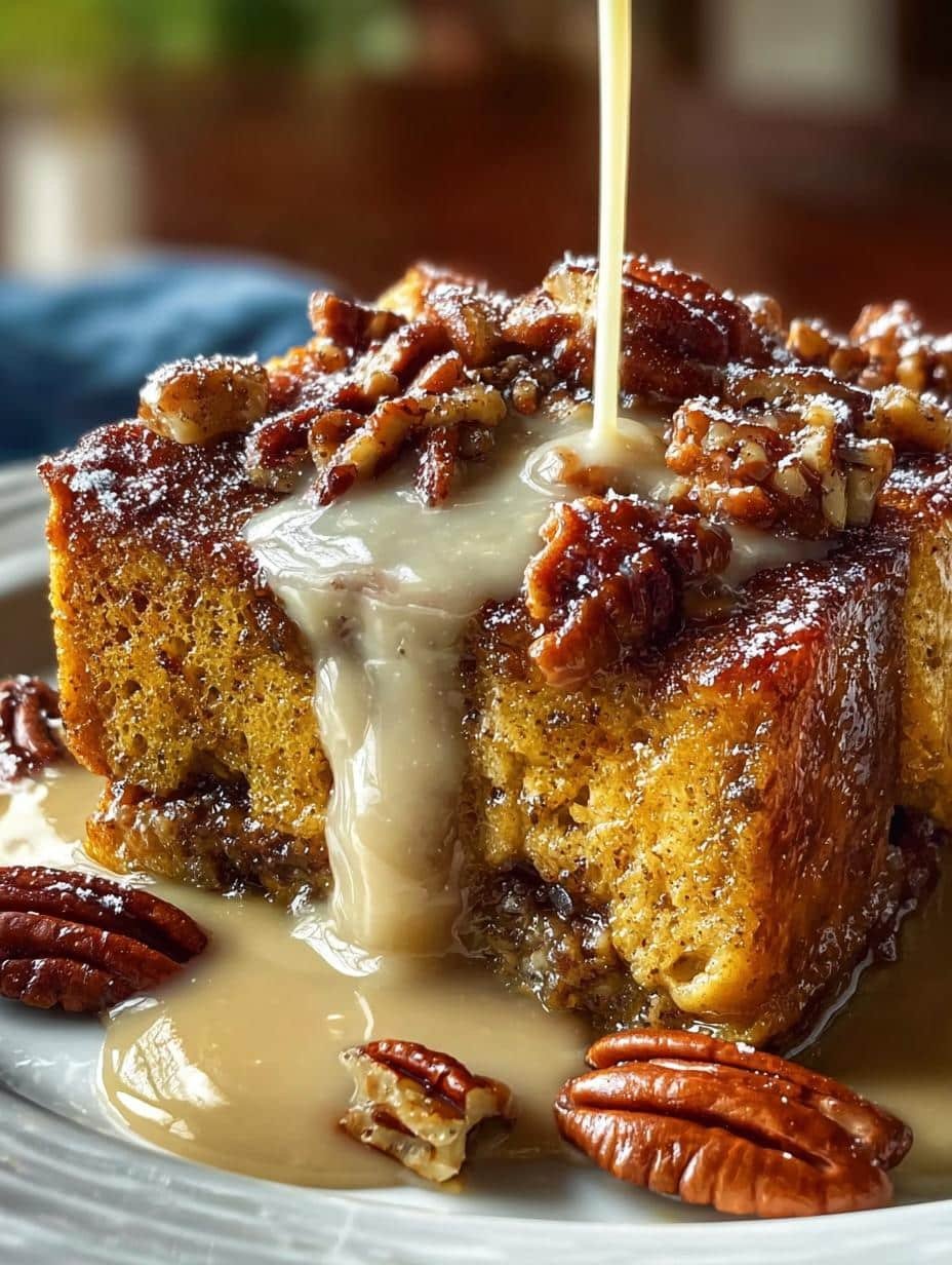 Pumpkin Praline Bread Pudding: A Cozy Fall Delight - Pumpkin Praline Bread Pudding - additional detail