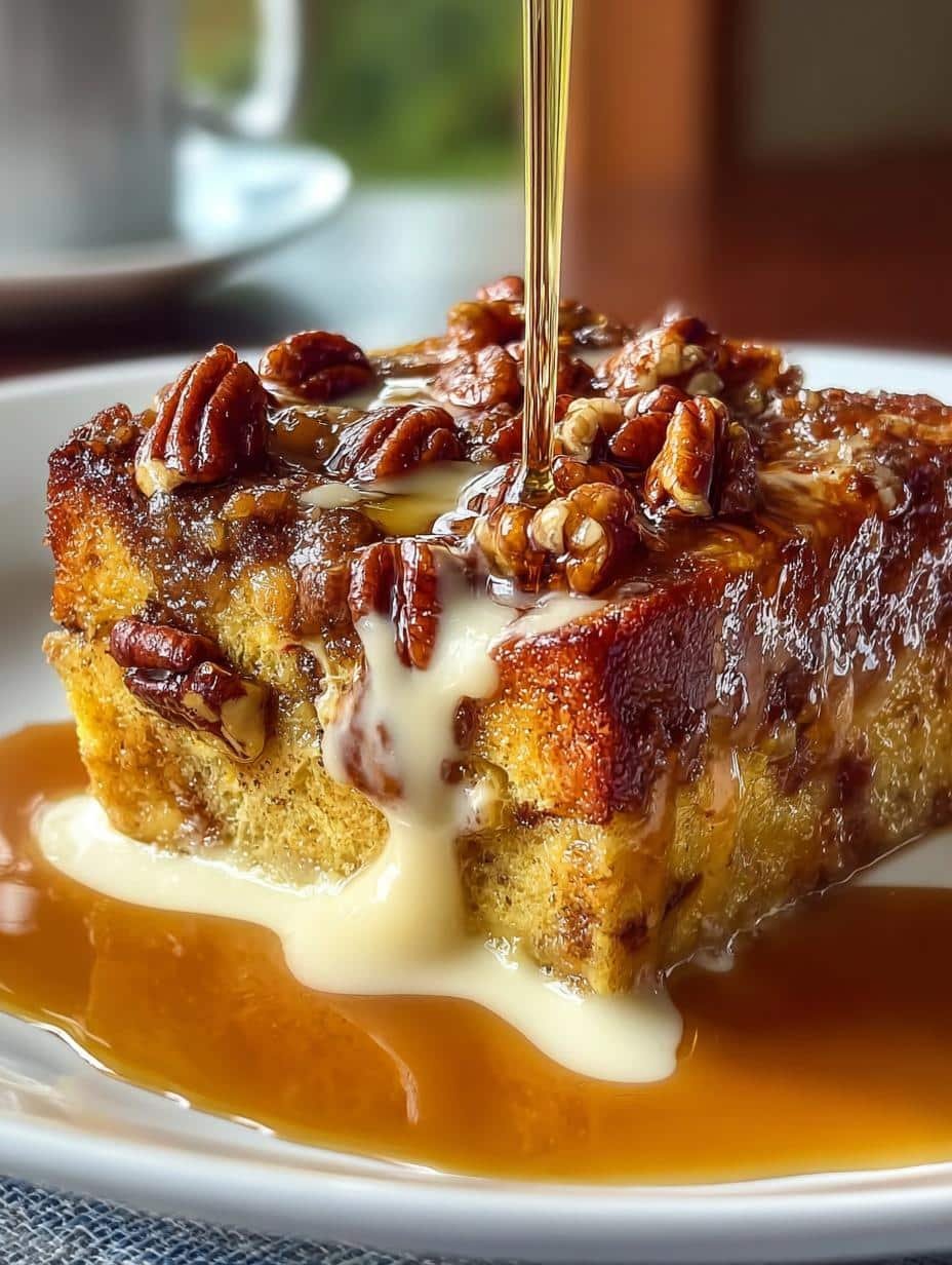 Pumpkin Praline Bread Pudding
