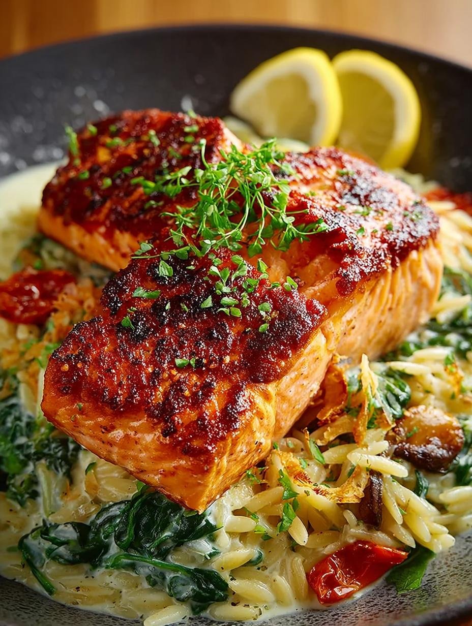 Salmon Orzo Creamy Flavorful Delight for Dinner - Salmon Orzo Creamy Flavorful - additional detail