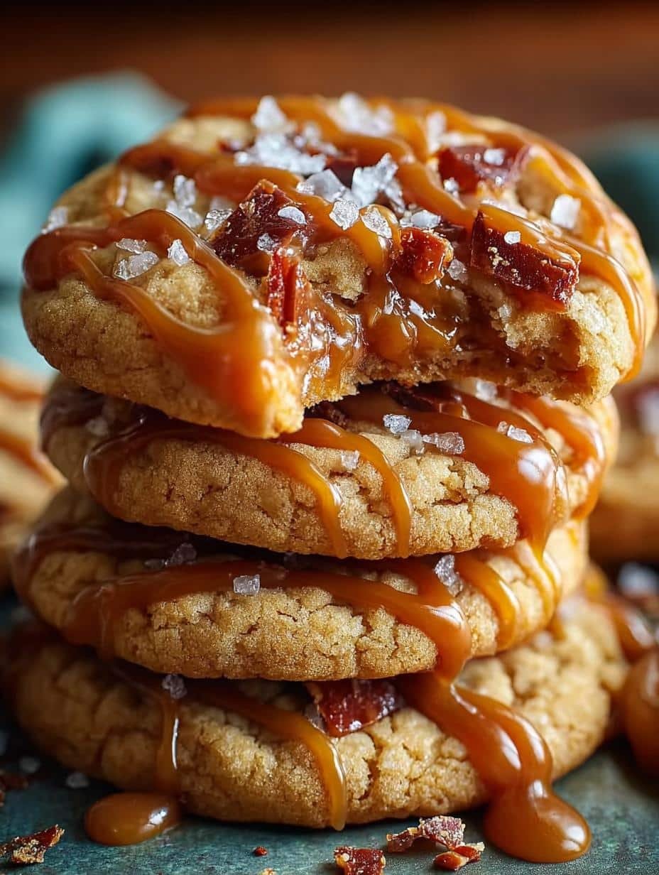 Salted Caramel Toffee Cookies