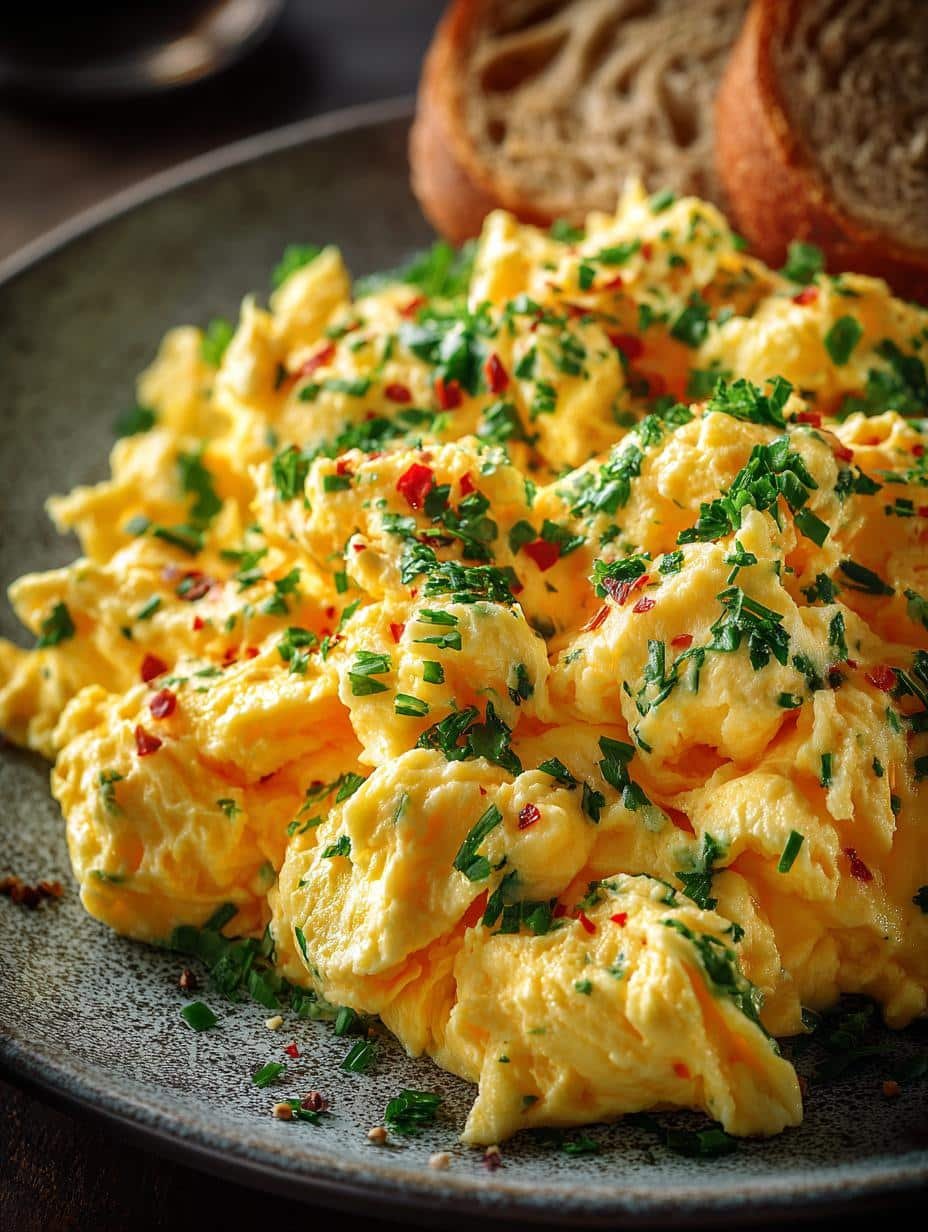 Perfectly Creamy Scrambled Eggs in 8 Minutes - Scrambled Eggs - main visual representation