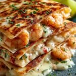 Shrimp Quesadilla Melty Cheese