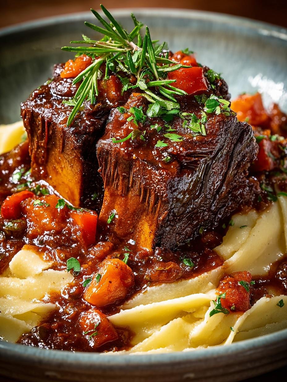 Slow Simmered Short Rib Sauce with Pasta Recipe - Slow Simmered Short Rib - additional detail