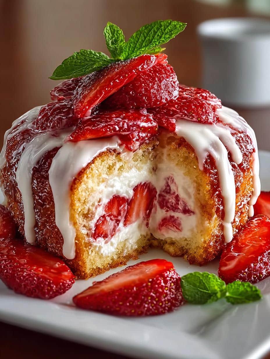 Strawberry Cream Cheese Pound